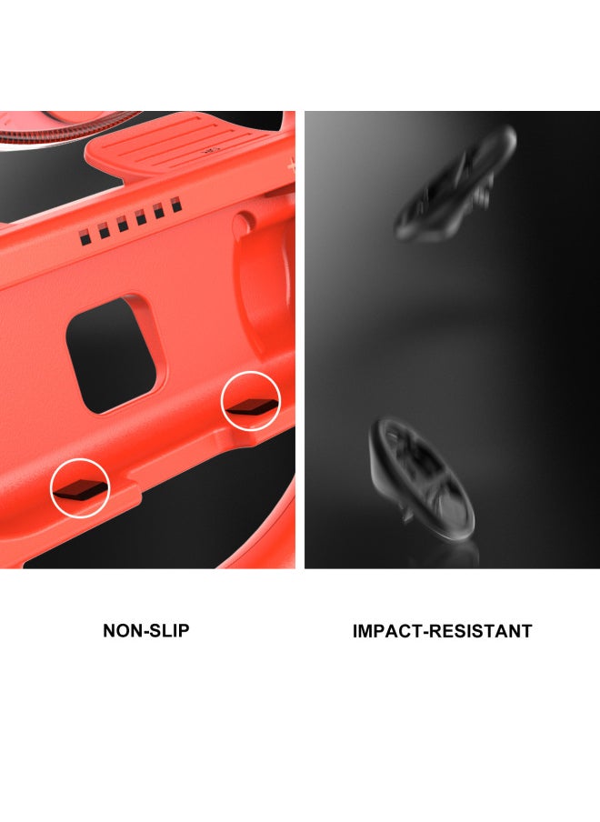 ماركة غير محددة ملحقات عجلة القيادة الخاصة بلعبة JOYCON من Wow Private Model بمقبض صغير يمين ويسار ملحقات سباق Nintendo Switch - لون المنتج: مقبض عجلة القيادة أسود عبوة من 4 قطع  - Image 4