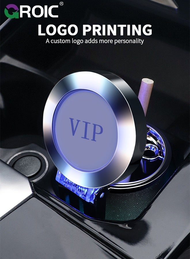 GROIC Car Ashtray, Dual-Use Hanging and Cup Holder Colorful Ashtray, Windproof Odor-Proof Vehicle Interior Accessory with Anti-Spill Design, Car Ashtray with LED  Lid, Mini Metal Bin, Small Garbage Can - Image 5