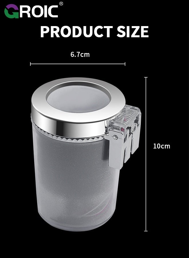 GROIC Car Ashtray, Dual-Use Hanging and Cup Holder Colorful Ashtray, Windproof Odor-Proof Vehicle Interior Accessory with Anti-Spill Design, Car Ashtray with LED  Lid, Mini Metal Bin, Small Garbage Can - Image 2