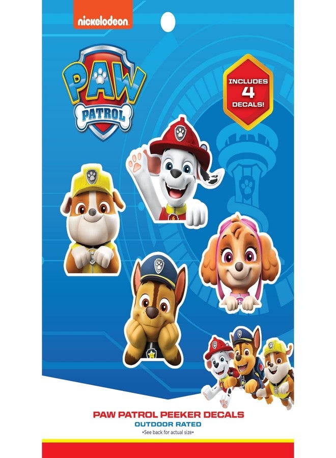 WALL PALZ Nickelodeon Paw Patrol Peeking Vinyl Decals - Set of 4 - Officially Licensed for Kids and Adults - Wall, Car, Water Bottle, Skateboard - Image 1
