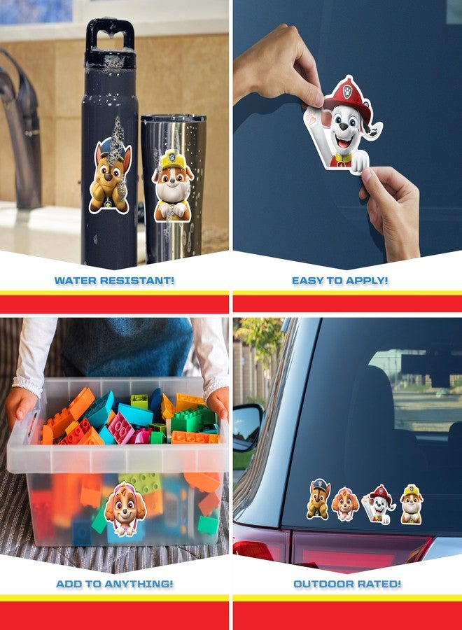WALL PALZ Nickelodeon Paw Patrol Peeking Vinyl Decals - Set of 4 - Officially Licensed for Kids and Adults - Wall, Car, Water Bottle, Skateboard - Image 2