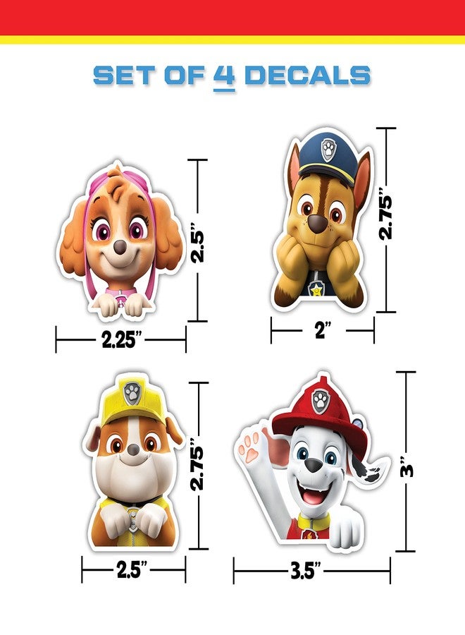 WALL PALZ Nickelodeon Paw Patrol Peeking Vinyl Decals - Set of 4 - Officially Licensed for Kids and Adults - Wall, Car, Water Bottle, Skateboard - Image 3