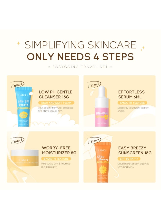 Laikou Easygoing Travel Set ( Cleanser - Serum - Moisturizer - Suncreen ) - Image 4