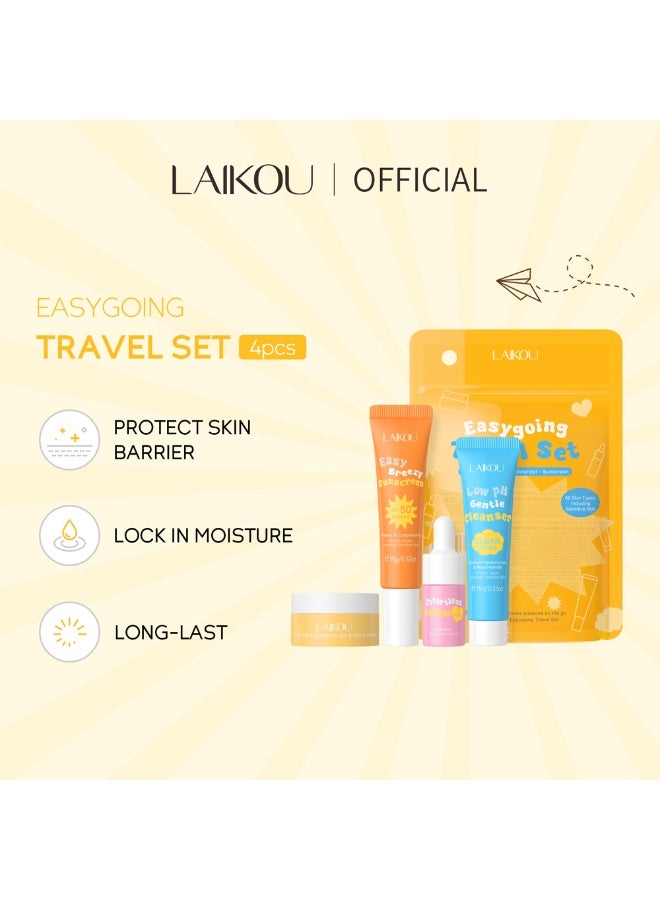 Laikou Easygoing Travel Set ( Cleanser - Serum - Moisturizer - Suncreen ) - Image 2