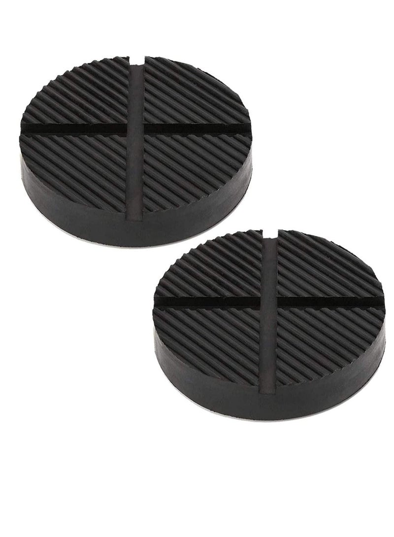 Y&D Universal Floor Jack Rubber Pad Adapter Pinch Weld Side Frame Rail Protector Puck Slotted Medium Size ProtectorPuck (2 Pack) - Image 1
