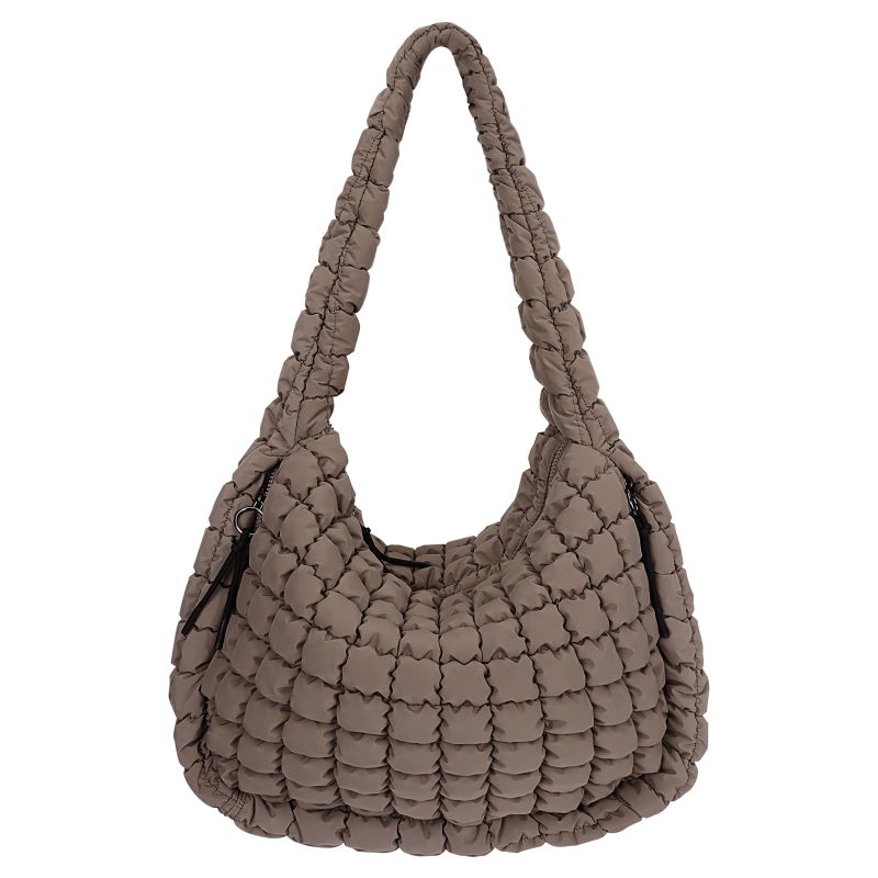 Juoxeepy Quilted Tote Bag Large Quilted Carryall Puffer Shoulder Bag Lightweight Puffy Padding Hobo Bags Puffy Bags - Image 1