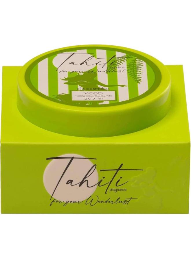موود حليب الجسم مود تاهيتي 200 مل سيترك بشرتك ناعمة وذات رائحة طيبة طوال اليوم - أخضر