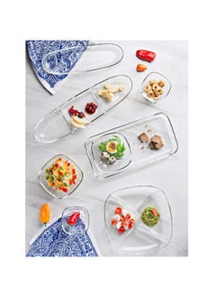 Vidivi Fenice Oval Shaped High Definition Glass Serving Platter Crystal Clear 30 x 9.5 cm VDV60155EML/VDVS100508  - Image 2