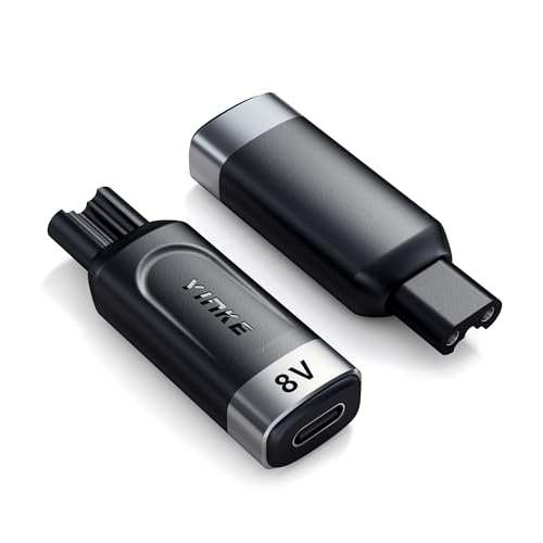 Yinke 8V HQ850 Type-C Shaver Charger Adapter Charging Converter for Philips Norelco Oneblade QP2630 QP2530, USB-C Electric Shaver Power Replacement Adapter Power Converter Without Charger Cord, 1PC - Image 1