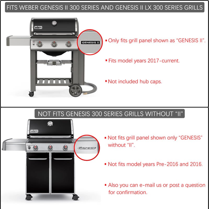 Charbrofire 66095 66802 Genesis II Grill Grate Replacement Parts for Weber Genesis ii 300 Series, Weber Genesis ii E-310 ii E-315 ii E-325 ii E-330 ii E-335 ii S-310 ii S-335 ii S-345 ii SE-335 ii SE-310 66805 - Image 3