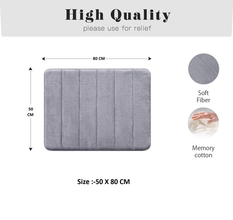 ATHA Rectangular Bathroom Door Mats Anti Slip Water Soak Memory Foam Bath Mat Rug Ultra Soft and NonSlip Bathroom Rugs Water Absorbent Bath Rug for Bathroom Shower Tub Multicolor - Image 3