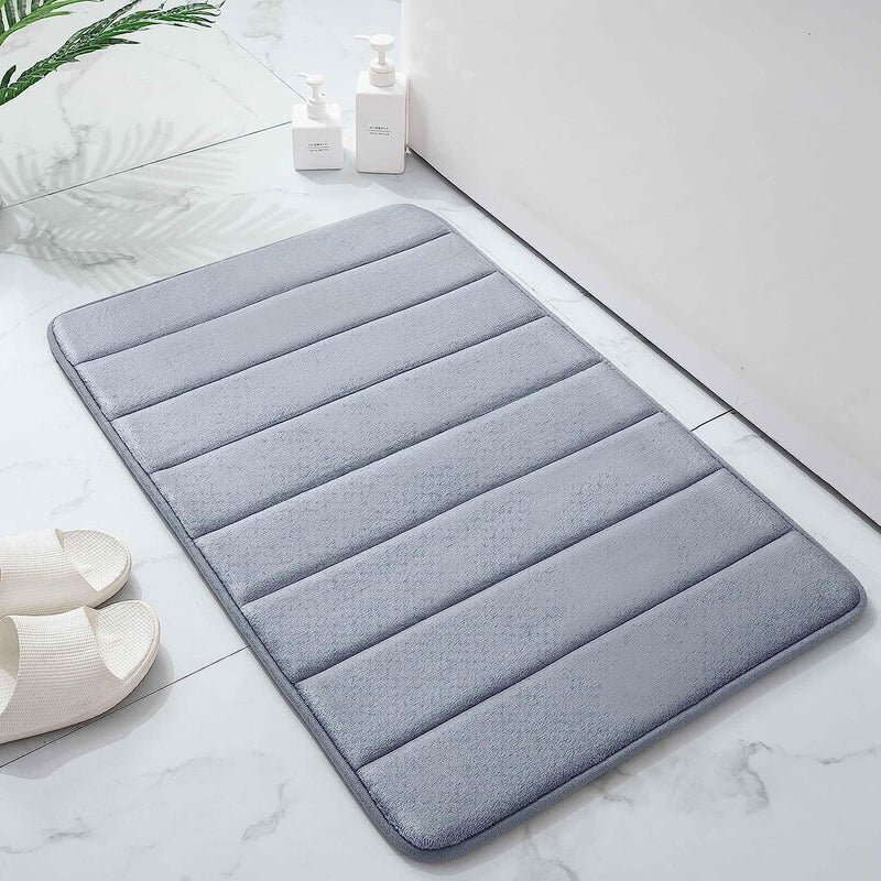ATHA Rectangular Bathroom Door Mats Anti Slip Water Soak Memory Foam Bath Mat Rug Ultra Soft and NonSlip Bathroom Rugs Water Absorbent Bath Rug for Bathroom Shower Tub Multicolor - Image 2