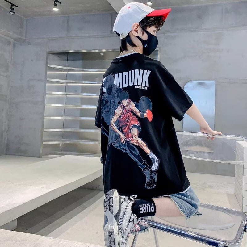 Boys' Summer Suit 2025 Korean Style New Short-Sleeved T-Shirt For Boys - Image 3