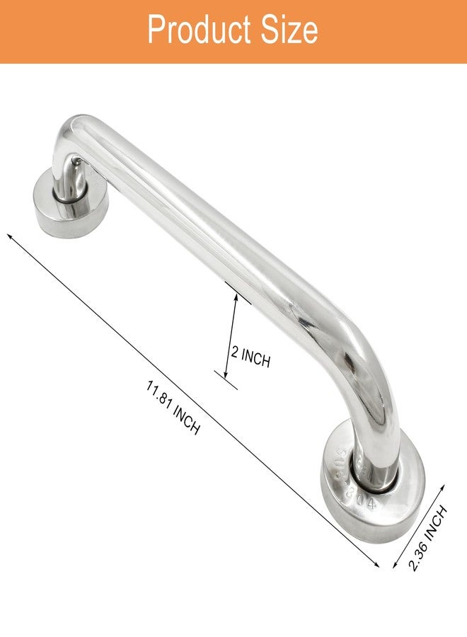 Hitefu 2PCS 12 Inch Grab Bars, Stainless Steel Grab Bars for Bathtubs and Showers, Bathroom Grab Bar Shower Handle, Handicap Grab Bars for Bathroom - Image 3