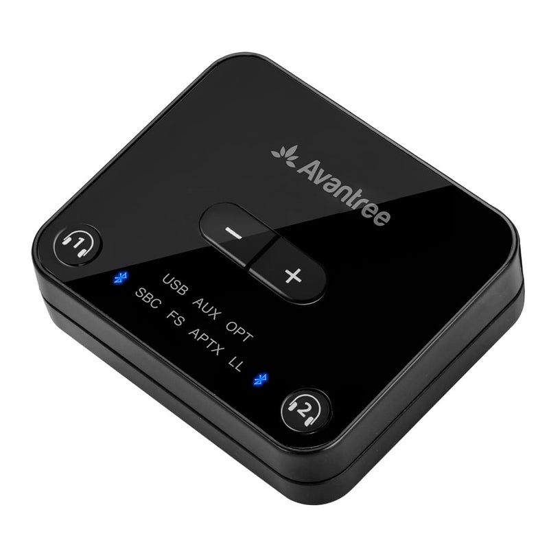 Avantree Audikast Plus â€“ Bluetooth Audio Transmitter for TV with Optical & AUX Audio Out, Wireless Adapter for Headphones, 100ft Range, Dual Link, Volume Control - Image 1