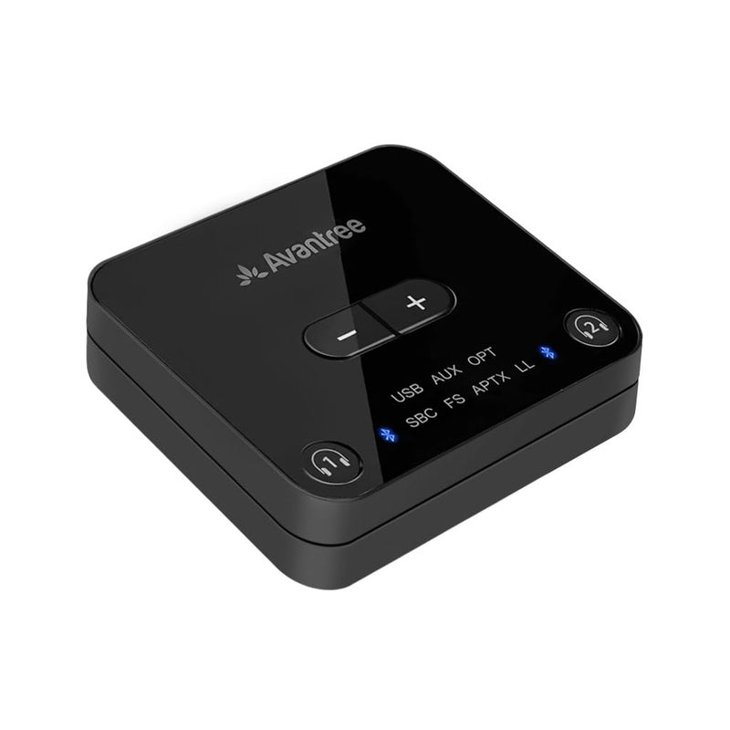 Avantree Audikast Plus â€“ Bluetooth Audio Transmitter for TV with Optical & AUX Audio Out, Wireless Adapter for Headphones, 100ft Range, Dual Link, Volume Control - Image 4