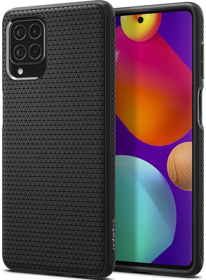 Spigen Liquid Air Case Cover For Samsung Galaxy M62 - Matte Black - Image 1