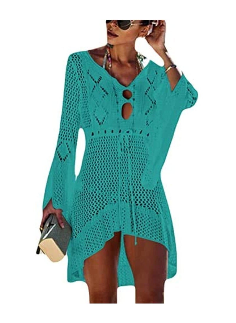 نادانباو Women’s Bathing Suit Cover Up Crochet Lace Bikini Swimsuit Dress.