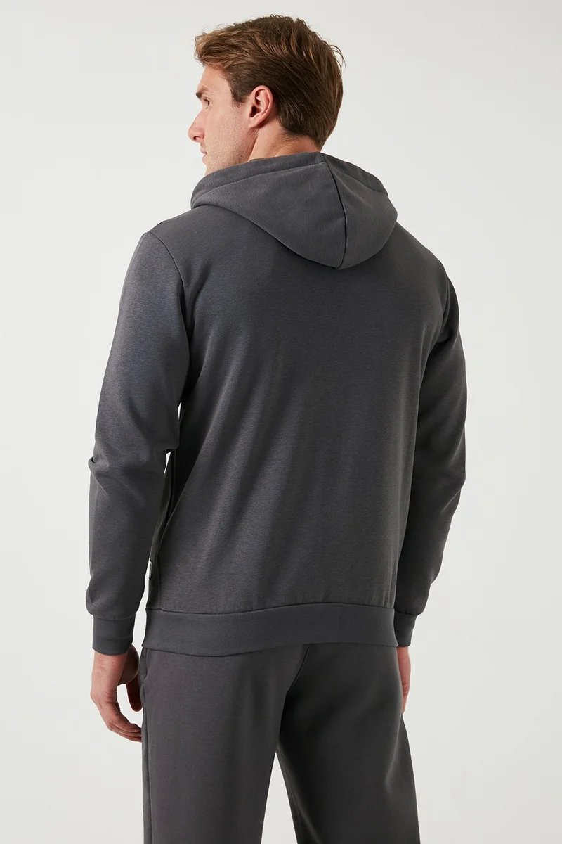 Buratti Slim Fit Hooded Zippered Soft Lined Winter Sweat Men's Sweat 5905340