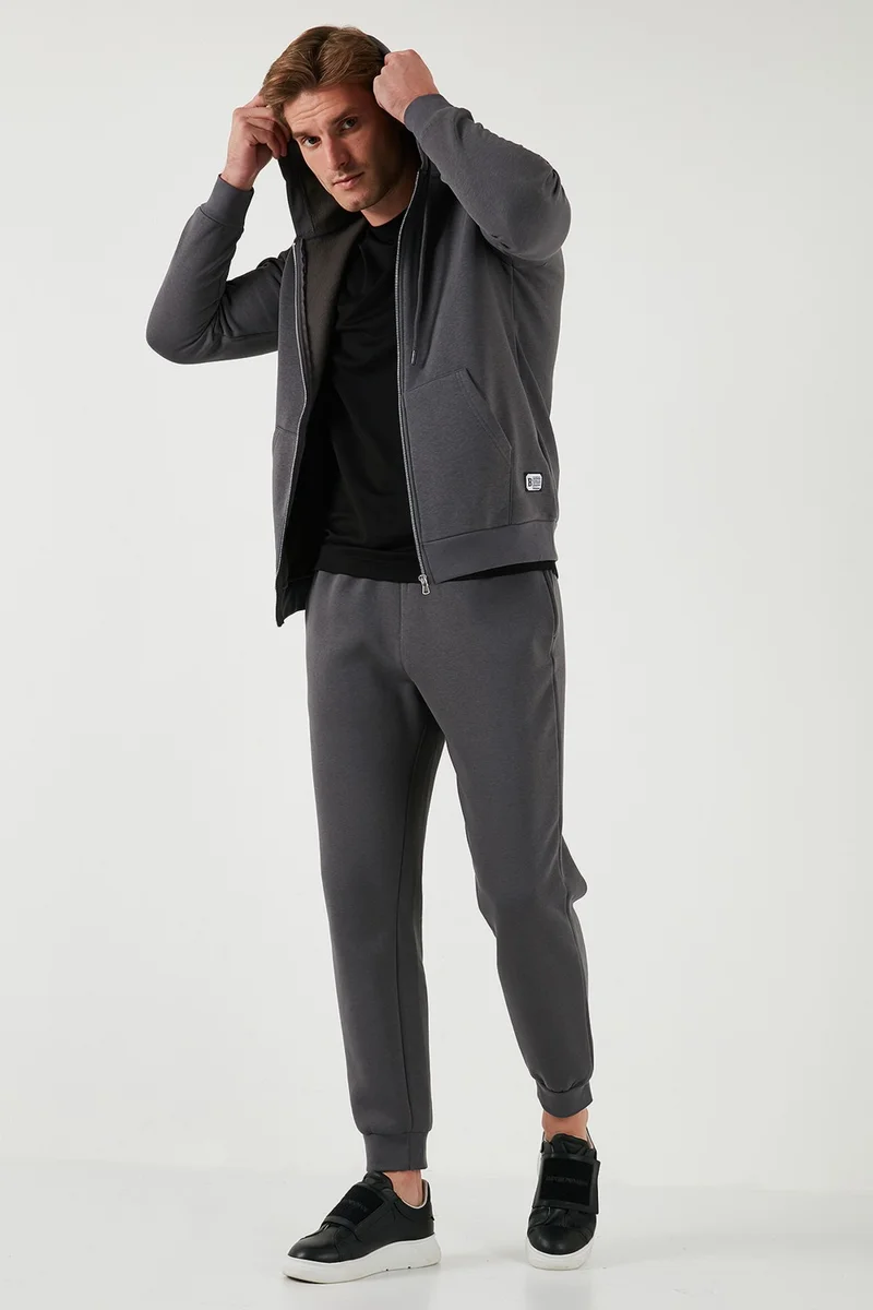 Buratti Slim Fit Hooded Zippered Soft Lined Winter Sweat Men's Sweat 5905340