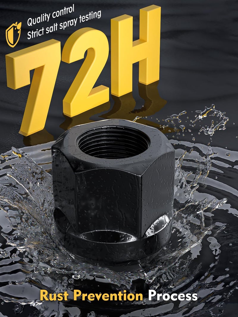 MIKKUPPA 24pcs M14X1.5 Open End Lug Nuts - Replacement for 1999-2018 Cadillac Escalade, 2004-2016 SRX, 1995-2018 Chevy Tahoe, 2009-2018 Traverse, 1997-2018 Ford Expedition, 1992-2018 GMC Yukon - Image 3