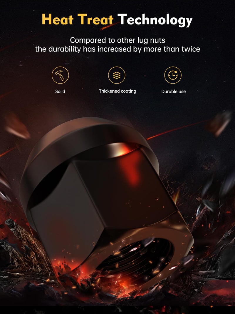 MIKKUPPA 24pcs M14X1.5 Open End Lug Nuts - Replacement for 1999-2018 Cadillac Escalade, 2004-2016 SRX, 1995-2018 Chevy Tahoe, 2009-2018 Traverse, 1997-2018 Ford Expedition, 1992-2018 GMC Yukon - Image 5