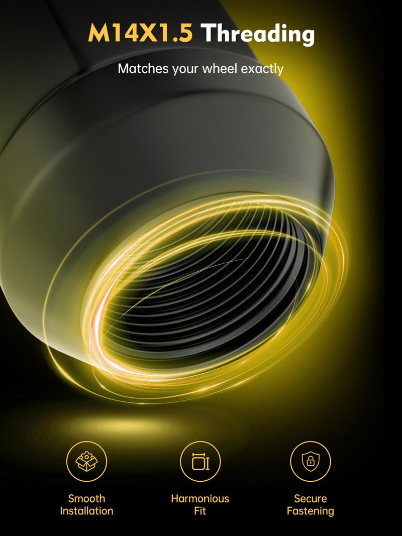 MIKKUPPA 24pcs M14X1.5 Open End Lug Nuts - Replacement for 1999-2018 Cadillac Escalade, 2004-2016 SRX, 1995-2018 Chevy Tahoe, 2009-2018 Traverse, 1997-2018 Ford Expedition, 1992-2018 GMC Yukon - Image 4