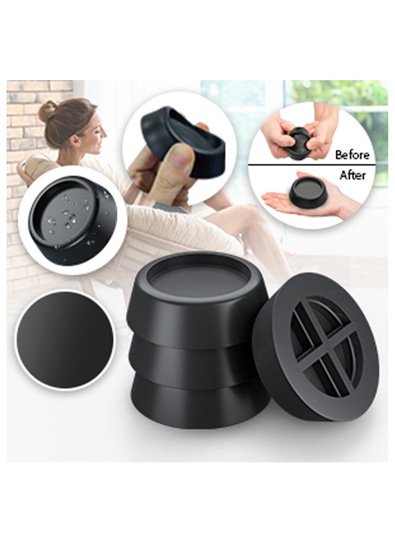 SYOSI - 8 PCS Washing Machine Feet Anti Vibrant Pads Non Slip Vibration Dampers Shock Absorbing Feet Pad Rubber Block Anti Walk Washer Pads for Any Washer Dryer Machine - Image 1