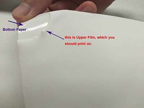 He 24" x 5 Yard HTV White Printable Heat Transfer Vinyl Roll Iron On Vinyl Film for T-Shirt Fabric Coats Cap Fabric Bags Pillowcase Leather Bag（Using ECO Solvent Ink） - Image 5