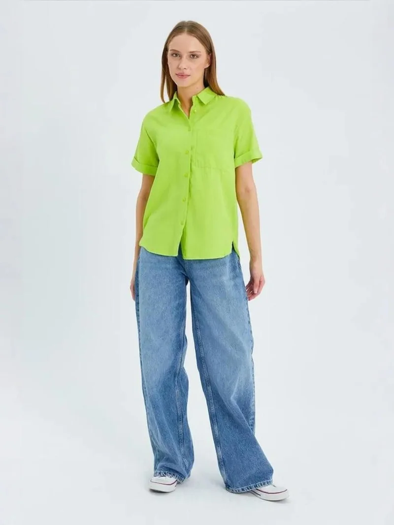 MixRay Mixray Slim Fit Poplin Shirt with Pocket