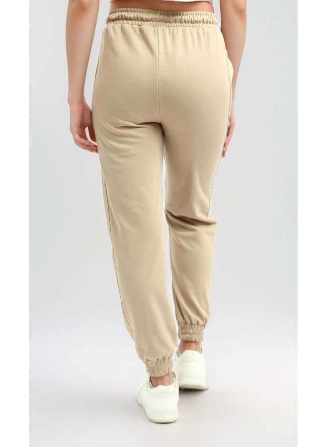 RAVIN Biege Comfy Cotton Jogger Pants - Image 2