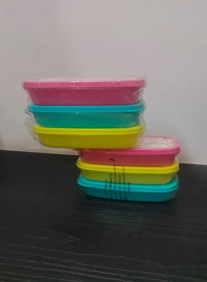 MOXWARE 150ml Small Plastic Storage Containers Set for Kitchen Containers Set of 6 Fridge Containers, Small Dabbi Set, Multipurpose Containers (Multicolor) - Image 4