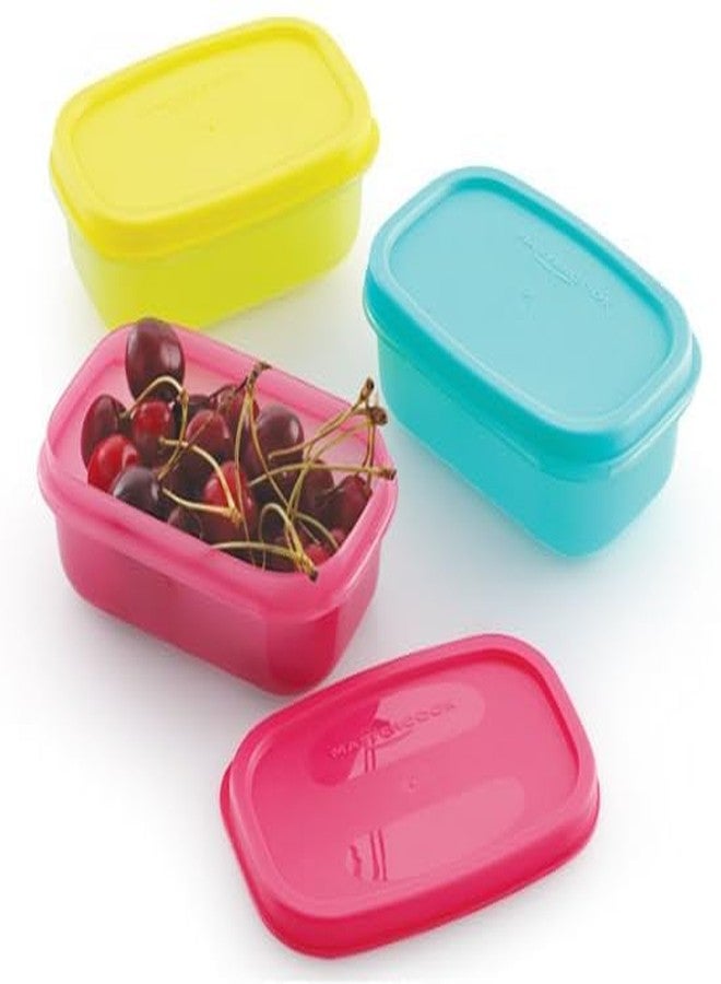MOXWARE 150ml Small Plastic Storage Containers Set for Kitchen Containers Set of 6 Fridge Containers, Small Dabbi Set, Multipurpose Containers (Multicolor) - Image 2