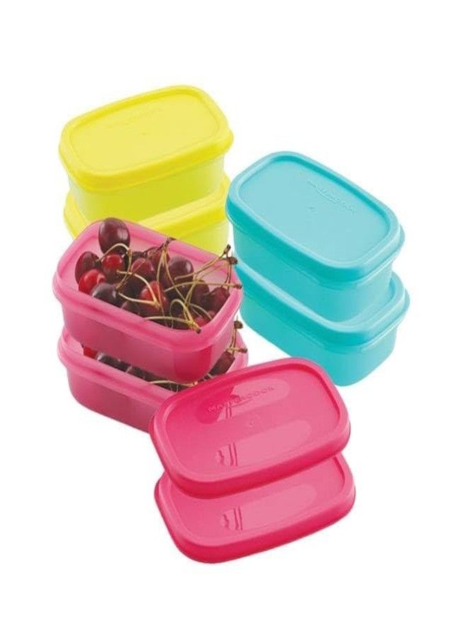 MOXWARE 150ml Small Plastic Storage Containers Set for Kitchen Containers Set of 6 Fridge Containers, Small Dabbi Set, Multipurpose Containers (Multicolor) - Image 3