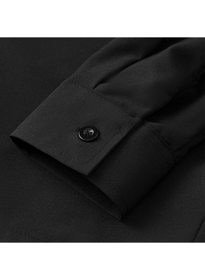 Playboy Men's Long Sleeve Shirt Spring Autumn Lapel Casual Loose Fit Gray 2XL - Image 4