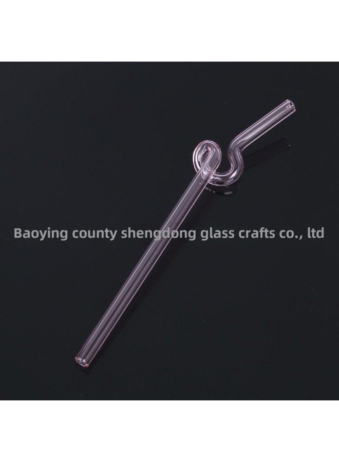 Creative Colorful Glass Straws Twisted Coffee Stirring Rod Children's Juice Beverage Straws Glass Kitchen Utensils-Color:Style 40-Specifications:20cm Long  - Image 1
