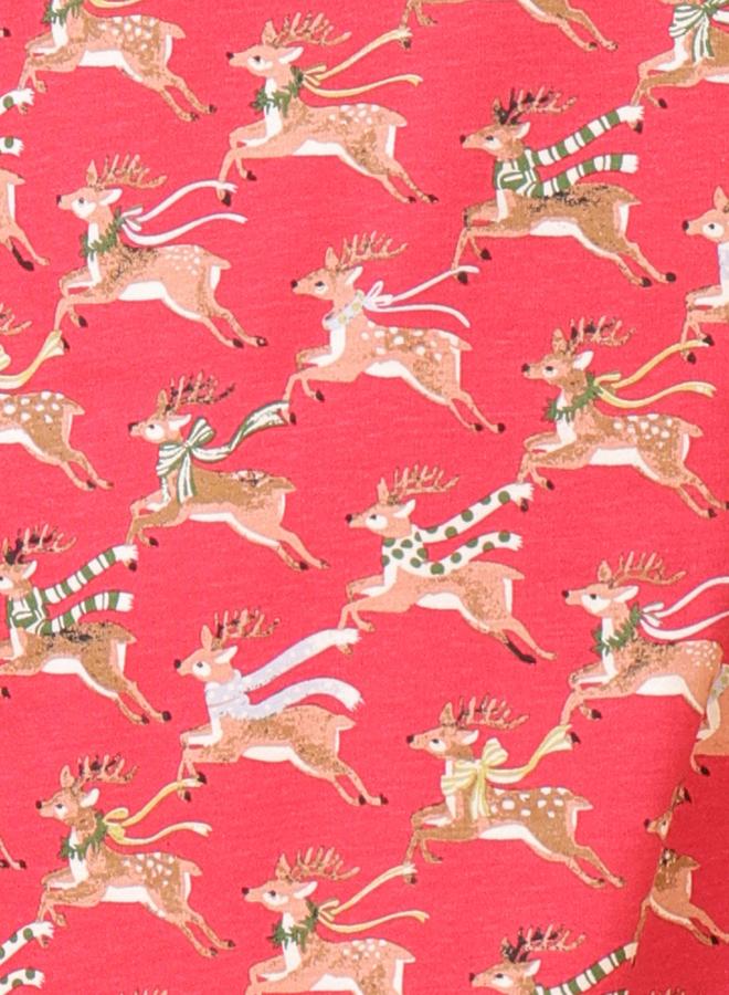 Anthrilo All Over Reindeer Print T-Shirt and Pyjama Set - Image 4