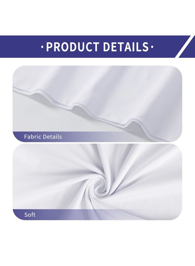 METFUIN Sublimation Blank T-Shirts, Polyester, Crew Neck, White, Unisex, White, L - Image 4