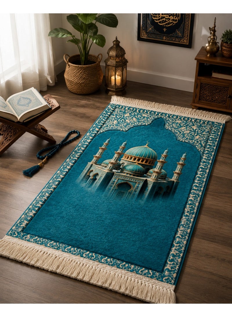 Orthopedic Prayer Mat, 2cm Thick Padded Foam Rug, Anti-Slip Base, Premium Velvet Soft Surface, Knee & Joint Support for Comfortable Praying - Suitable for All Ages - Image 2