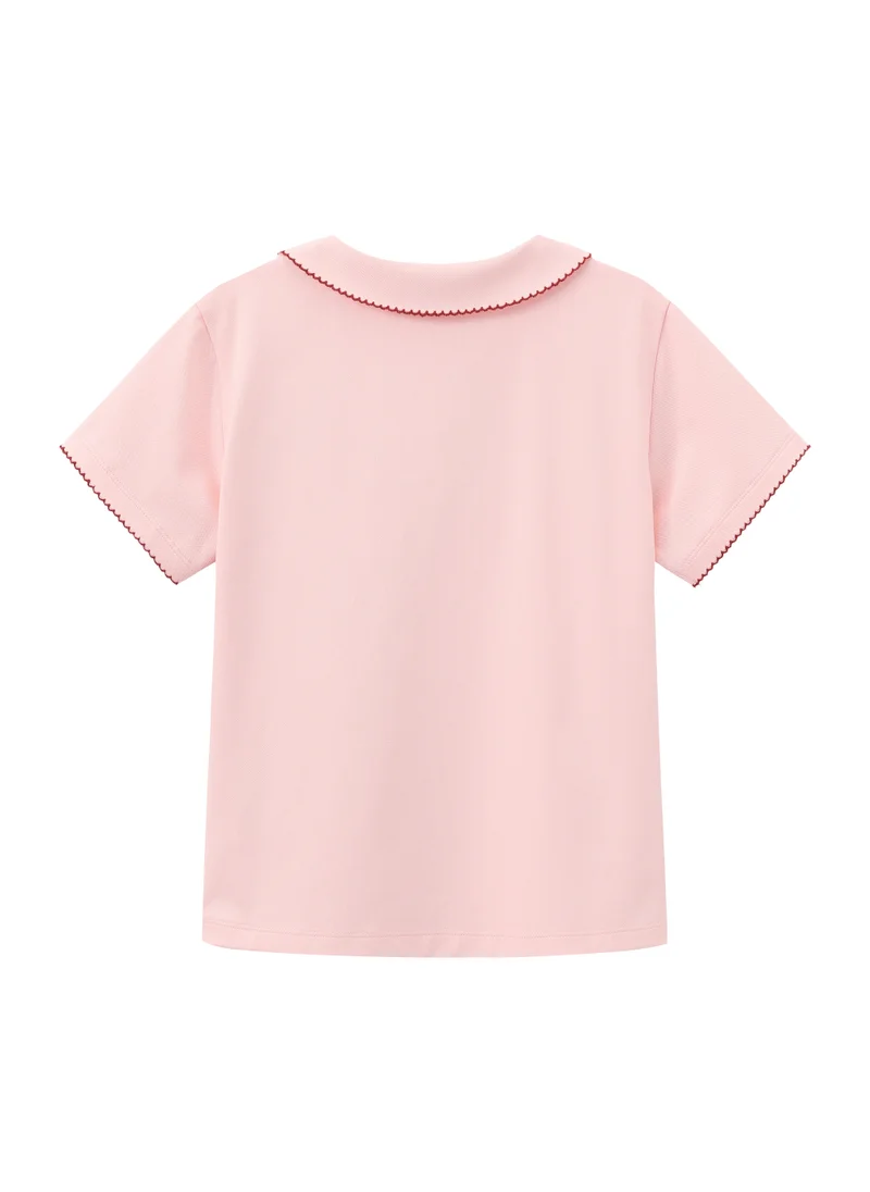 Balabala Kids Girls Lapel short-sleeved T-shirt