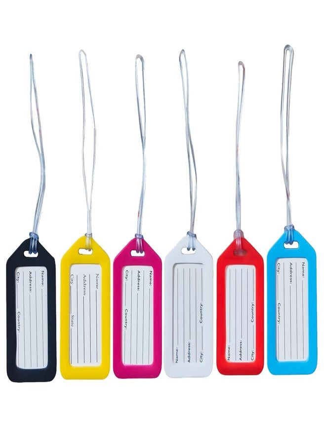 كيدولتز مجموعة من 6 بطاقات تعريف للأمتعة من كيدولتز، بطاقات ذكية لحقائب السفر، والحقائب المدرسية، وما إلى ذلك، لتسهيل التعرف على الحقائب. متوفرة بشريط سيليكون (متعدد الألوان). - Image 2