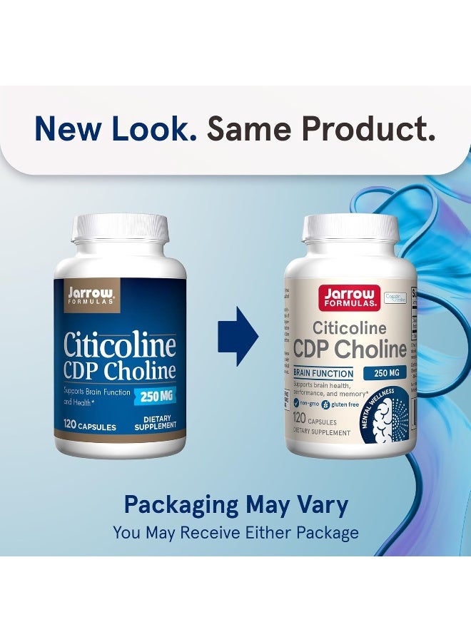 Jarrow Formulas Citicoline (CDP Choline) 250 mg - 120 Capsules - Supports Brain Health & Attention Performance - Image 2