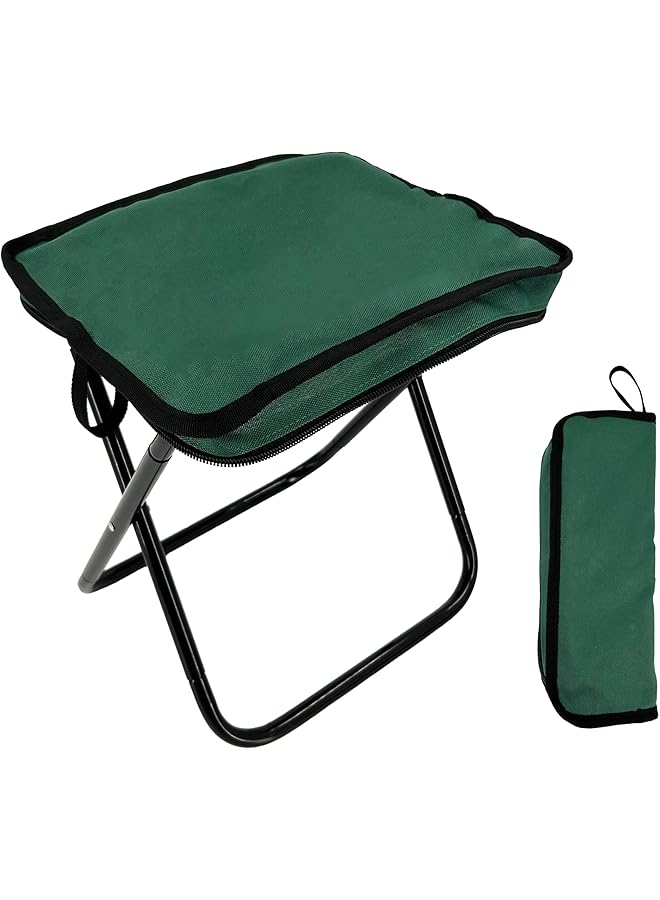 PROMASS كرسي تخييم محمول صغير قابل للطي، كرسي خفيف الوزن للصيد والمشي، مسند قدم قابل للطي للسفر، في الهواء الطلق، الشاطئ، الفناء، الحديقة، النزهة مع حقيبة حمل - Image 1