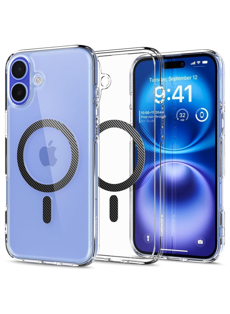 Spigen Ultra Hybrid MagFit for iPhone 16 Case Cover with MagSafe (2024) - Carbon Fiber - Image 1