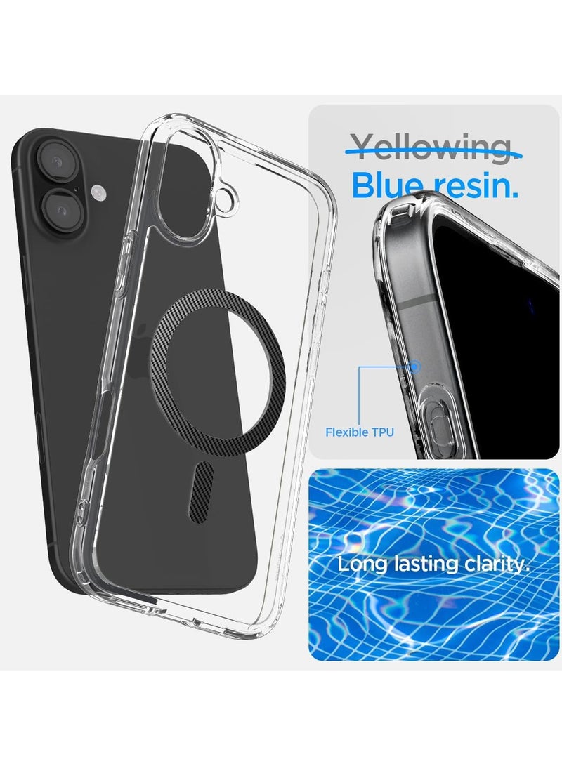 Spigen Ultra Hybrid MagFit for iPhone 16 Case Cover with MagSafe (2024) - Carbon Fiber - Image 4