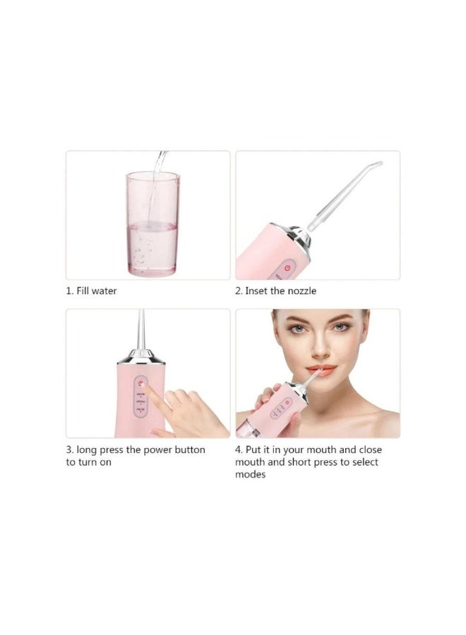 ACLIX Portable Dental Water Flosser with 4 Nozzles – Waterproof & USB Rechargeable, Perfect for Travel & Home Use - Image 3