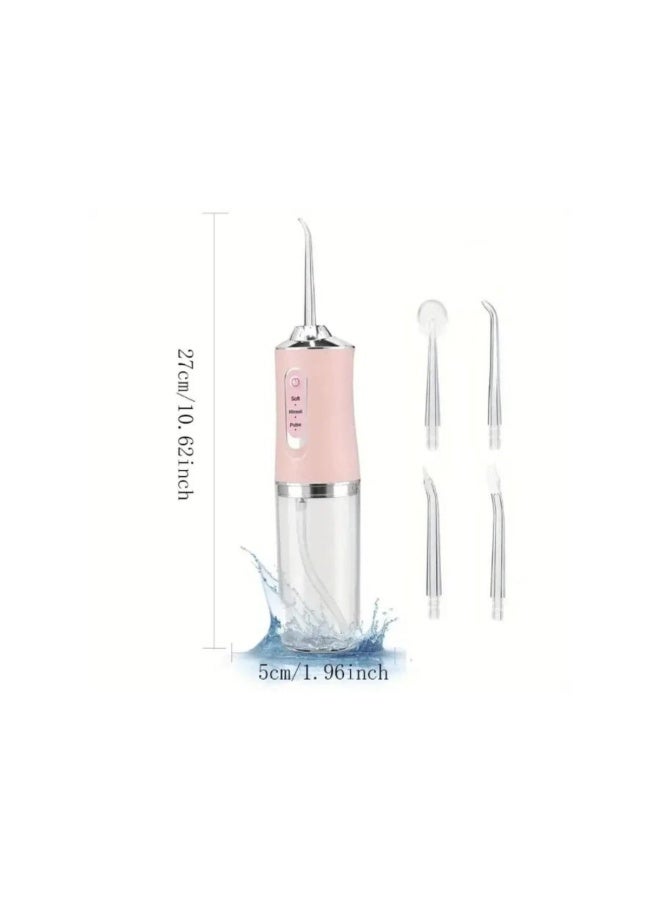 ACLIX Portable Dental Water Flosser with 4 Nozzles – Waterproof & USB Rechargeable, Perfect for Travel & Home Use - Image 1