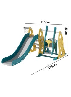 FULL JOY Rocket Slide with a Swing +Basketball 3*1,Red  - Image 2
