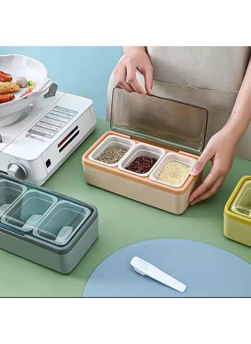 Rasdion Rasdion Unbreakable Plastic Spice Storage Containers For Kitchen Airtight Masala Box Masala Dabba Cereal Dry Fruits Spice Box with Spoon  - Image 3