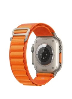 apple Watch Alpine Loop Band 49mm/45mm/44mm nylon woven Sport strap compatible with iwatch series 8/Ultra/7/SE/6/5/4/3/2/1 Orange